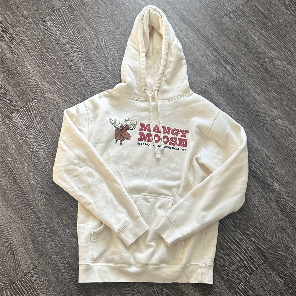 Cream Mangy Moose Hoodie